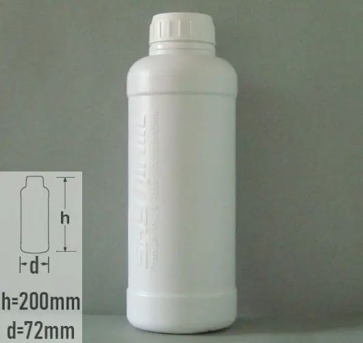 Sticla plastic 500ml culoare alb cu capac cu autosigilare alb